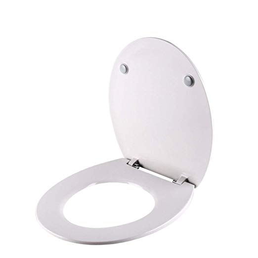 Tapa wc universal Tapa de inodoro duradera Tapa de inodoro cuadrada  silenciosa universal blanca Fácil de instalar Ideal para inodoro estándar